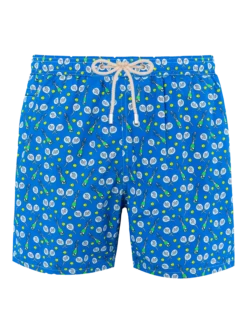 MC2 Saint Barth Man Lightweight Fabric Swim-shorts Lighting Micro Fantasy With Padel Winner Print