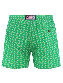 Alternative view of MC2 Saint Barth Man Lightweight Fabric Swim-shorts Lighting Micro Fantasy With Tennis Print
