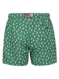 Alternative view of MC2 Saint Barth Man Lightweight Fabric Swim-shorts Lighting Micro Fantasy With Australian Brand Logo Print | AUSTRALIAN BRAND SPECIAL EDITION