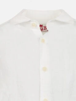 Alternative view of MC2 Saint Barth Agnes White Linen Shirt