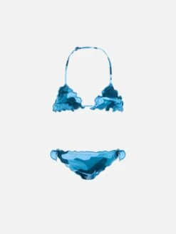MC2 Saint Barth Girl Classic Triangle Bikini Cris With Camouflage Print