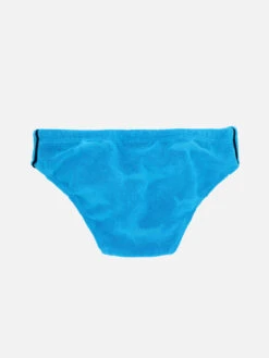 Alternative view of MC2 Saint Barth Boy Terry Swim Briefs Billy With Sharks Embossed Print