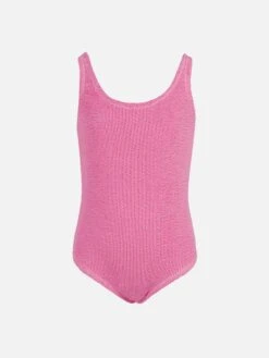 MC2 Saint Barth Cara Pink Crinkle One-piece Swimsuit