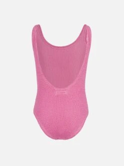 Alternative view of MC2 Saint Barth Cara Pink Crinkle One-piece Swimsuit