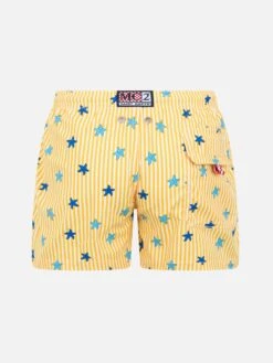 Alternative view of MC2 Saint Barth Boy Comfort Light Jr Swim Shorts With Starfishes Print