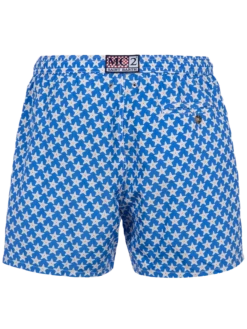 Alternative view of MC2 Saint Barth Man Lightweight Fabric Swim-shorts Lighting 70 With Seastars Print