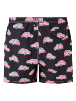 Alternative view of MC2 Saint Barth Man Light Fabric Swim Shorts With Cars Print | MARCO LODOLA SPECIAL EDITION