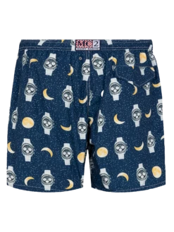 Alternative view of MC2 Saint Barth Lightweight Fabric Swim-shorts Lighting With Watches And Moon Print