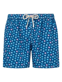 MC2 Saint Barth Man Lightweight Fabric Swim-shorts Lighting Micro Fantasy With Starfish Print