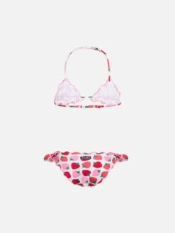 Alternative view of MC2 Saint Barth Girl Classic Triangle Bikini Cris With Strawberry Print