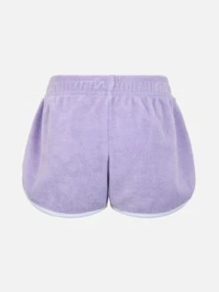 Alternative view of MC2 Saint Barth Girl Lilac Terry Pull Up Shorts Curly