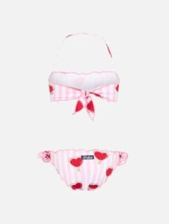 Alternative view of MC2 Saint Barth Girl Classic Bandeau Bikini Emy With Hearted Watermelon Print