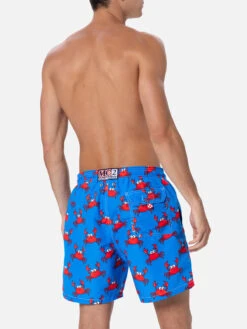 MC2 Saint Barth Man Mid-length Gustavia Swim-shorts With Crab Print -MC2 Saint Barth Store GUS0001 02375F 03