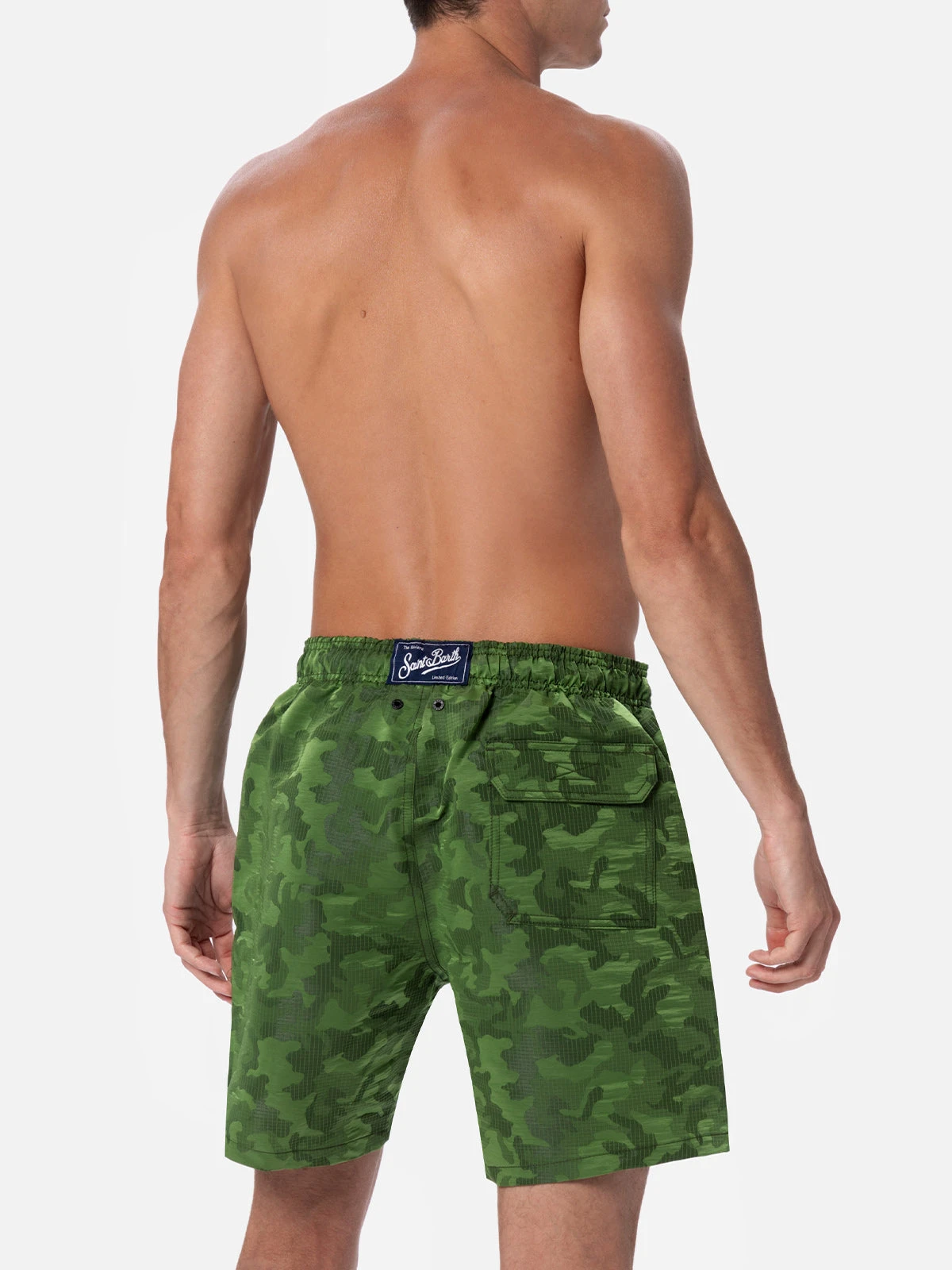 MC2 Saint Barth Man Ripstop Fabric Swim Shorts Harbour The Riviera With Camo Jacquard 7 MC2 Saint Barth Man Ripstop Fabric Swim Shorts Harbour The Riviera With Camo Jacquard - Image 5