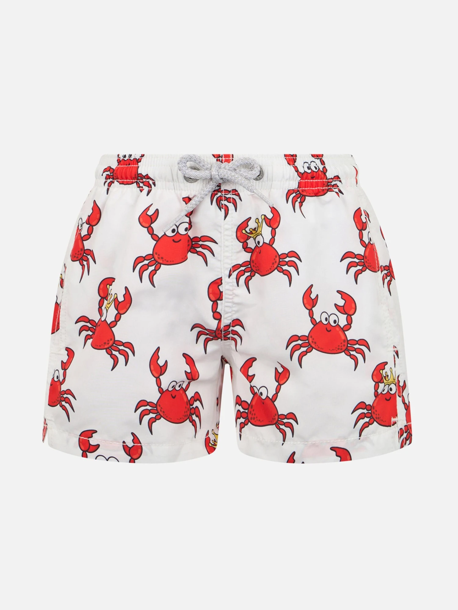 MC2 Saint Barth Boy Mid-length Jean Swim-shorts With King Crab Print 3 MC2 Saint Barth Boy Mid-length Jean Swim-shorts With King Crab Print