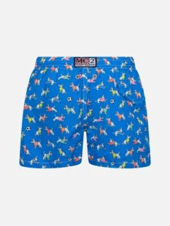 Alternative view of MC2 Saint Barth Boy Lightweight Fabric Swim-shorts Jean Lighting With Dogs Print
