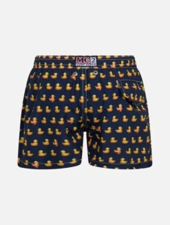 Alternative view of MC2 Saint Barth Boy Lightweight Fabric Swim-shorts Jean Lighting With Ducky Print