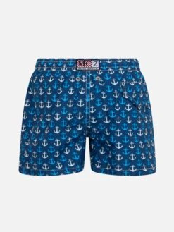 Alternative view of MC2 Saint Barth Boy Lightweight Fabric Swim-shorts Jean Lighting With Anchor Print