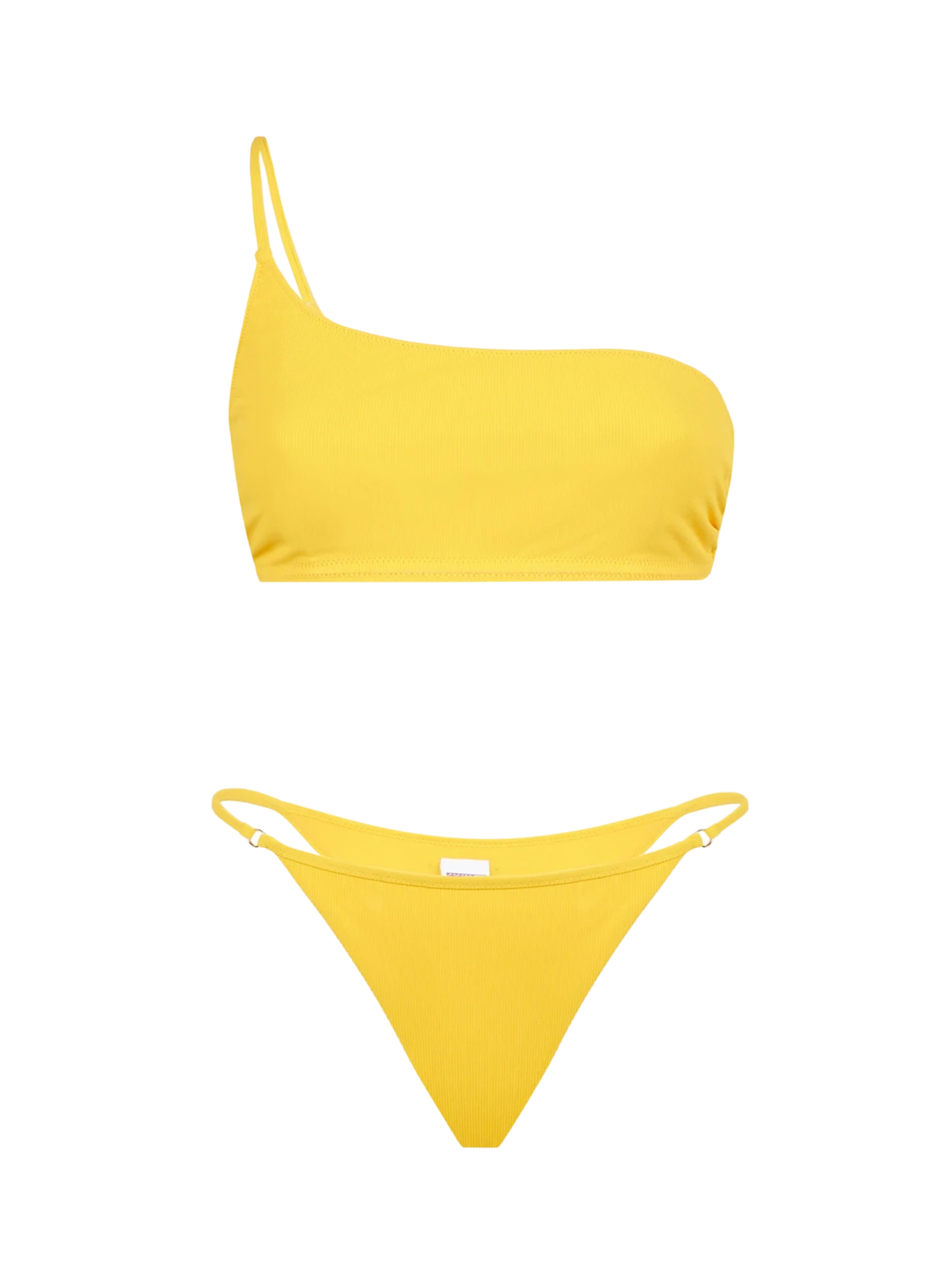 MC2 Saint Barth Woman Yellow One Shoulder Bralette Bikini 3 MC2 Saint Barth Woman Yellow One Shoulder Bralette Bikini