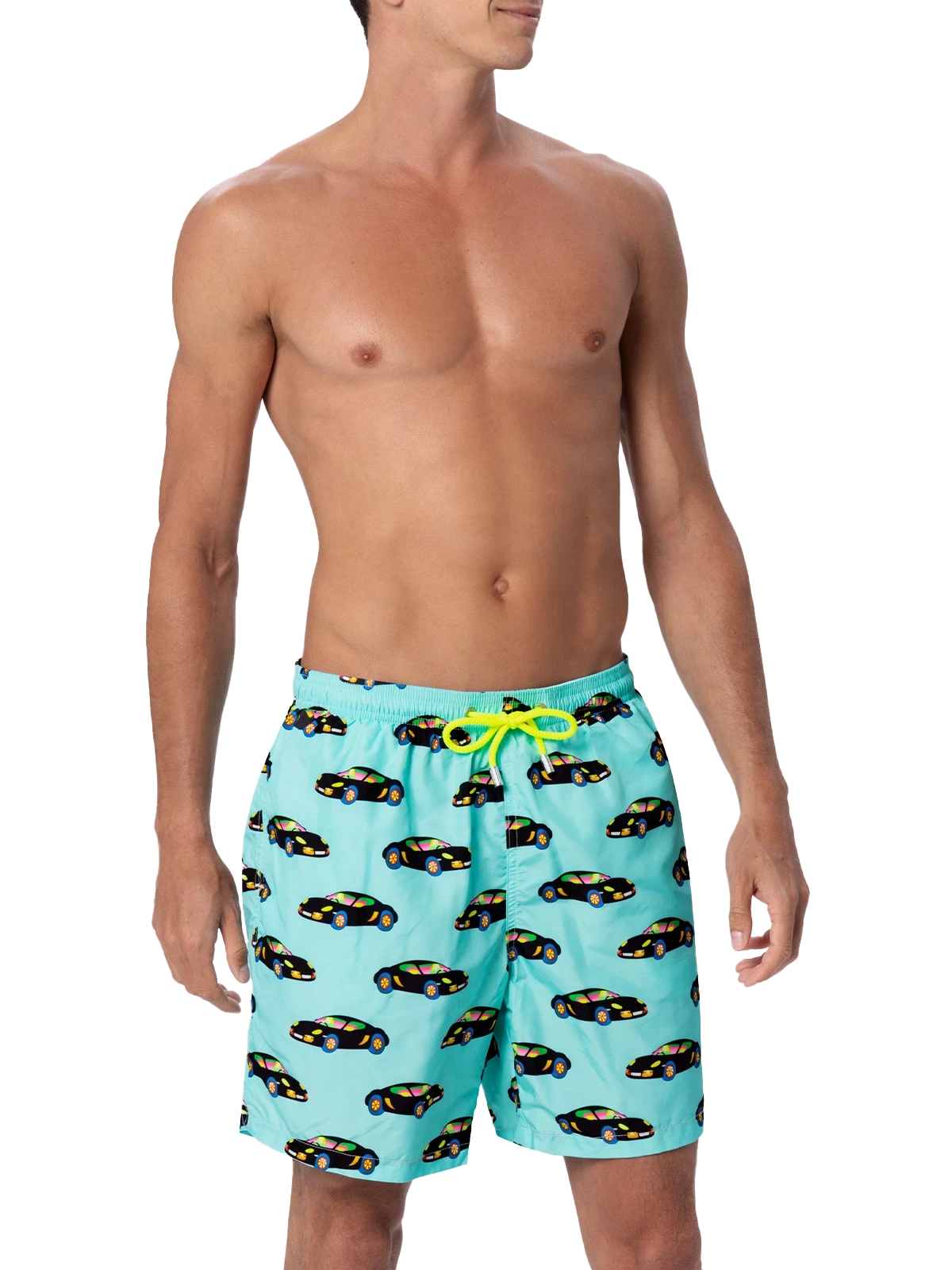 MC2 Saint Barth Man Lightweight Fabric Swim-shorts Lighting With Lodola Car Print |MARCO LODOLA SPECIAL EDITION 5 MC2 Saint Barth Man Lightweight Fabric Swim-shorts Lighting With Lodola Car Print |MARCO LODOLA SPECIAL EDITION - Image 3