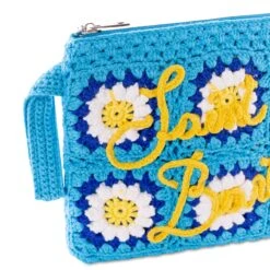 Alternative view of MC2 Saint Barth Parisienne Crochet Pouch Bag With Daisy Embroidery