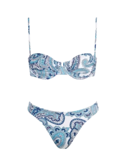 MC2 Saint Barth Woman Underwired Bralette Bikini With Paisley Print