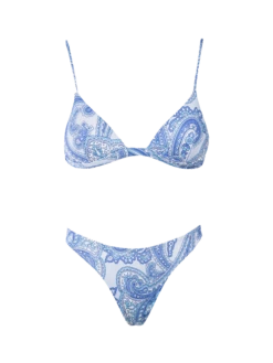MC2 Saint Barth Woman Paisley Triangle Bikini Rylie Naomi