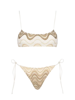 MC2 Saint Barth Woman Raschel Knit Bralette Bikini Sadie Marielle