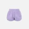 MC2 Saint Barth Girl Lilac Terry Pull Up Shorts Curly -MC2 Saint Barth Store SBA18