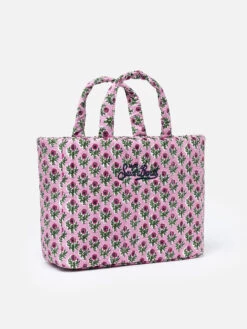 MC2 Saint Barth Pink Flower Quilted Soft Tote Mid Bag 10 MC2 Saint Barth Pink Flower Quilted Soft Tote Mid Bag -MC2 Saint Barth Store SFTM001 01586F 03