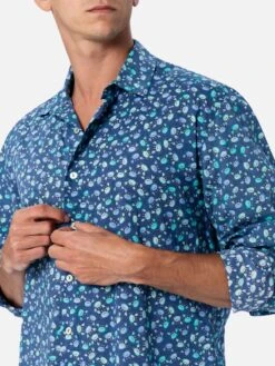 Alternative view of MC2 Saint Barth Man Muslin Cotton Shirt Sikelia With Crabs Print