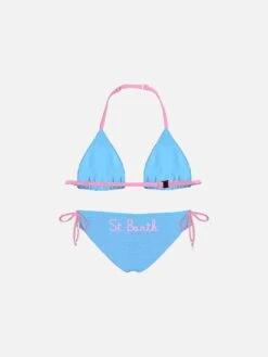 MC2 Saint Barth Girl Light Blue Triangle Bikini -MC2 Saint Barth Store SPONGE BACK 4c1f5914 846d 4c42 a150 b3f9f0950bbb