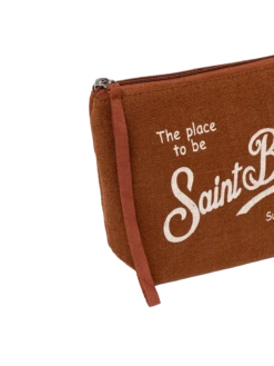 Alternative view of MC2 Saint Barth Aline Brown Linen Pochette