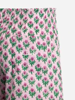 Alternative view of MC2 Saint Barth Girl Cotton Ruffled Shorts Ander P With Flower Print