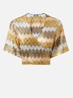 MC2 Saint Barth Opened V-neck Blouse Angelina In Raschel Fabric -MC2 Saint Barth Store UID ANG0001X0026 WOMAN SHIRT BROWN MC2 MC2 5