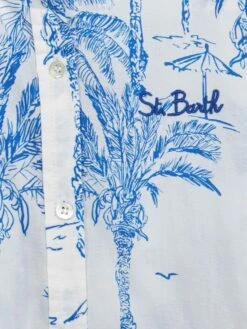 MC2 Saint Barth Girl Cotton Dress Anastasie Jr With Toile De Jouy Print -MC2 Saint Barth Store UID ANM00101271F GIRL DRESS WHITE 3
