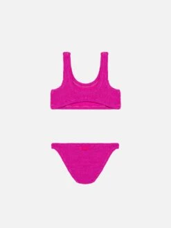 Alternative view of MC2 Saint Barth Fuchsia Lurex Crinkle Classic Bralettebikini Baker