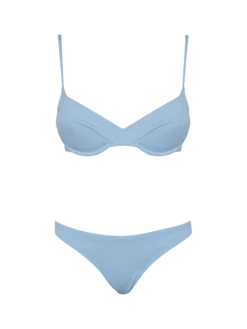 MC2 Saint Barth Bea Lido Light Blue Bikini With Underwired Bralette Top And Classic Briefs