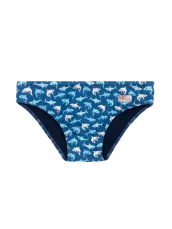 MC2 Saint Barth Boy Swim Briefs Billy With Shark Print