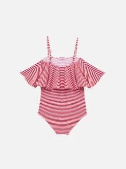Alternative view of MC2 Saint Barth One-piece Swimsuit Brielle With Flounce And Striped Print