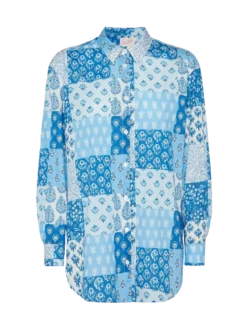 MC2 Saint Barth Brigitte Flower-print Cotton Shirt 9 MC2 Saint Barth Brigitte Flower-print Cotton Shirt -MC2 Saint Barth Store UID BRIG00100380H WOMAN SHIRT BLUE BOHO 0 20250415113500 4