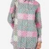 MC2 Saint Barth Woman Cotton Shirt Brigitte With Flower Print -MC2 Saint Barth Store UID BRIG00100772F WOMAN SHIRT MULTICOLOR 1