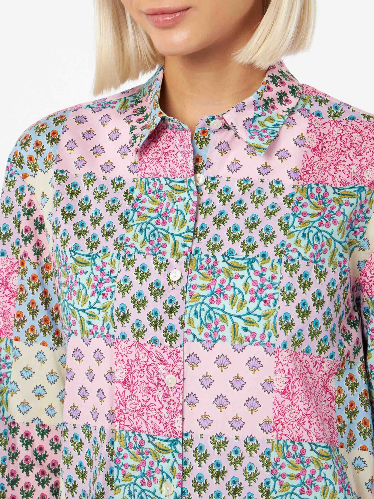 MC2 Saint Barth Woman Cotton Shirt Brigitte With Flower Print 5 MC2 Saint Barth Woman Cotton Shirt Brigitte With Flower Print - Image 3