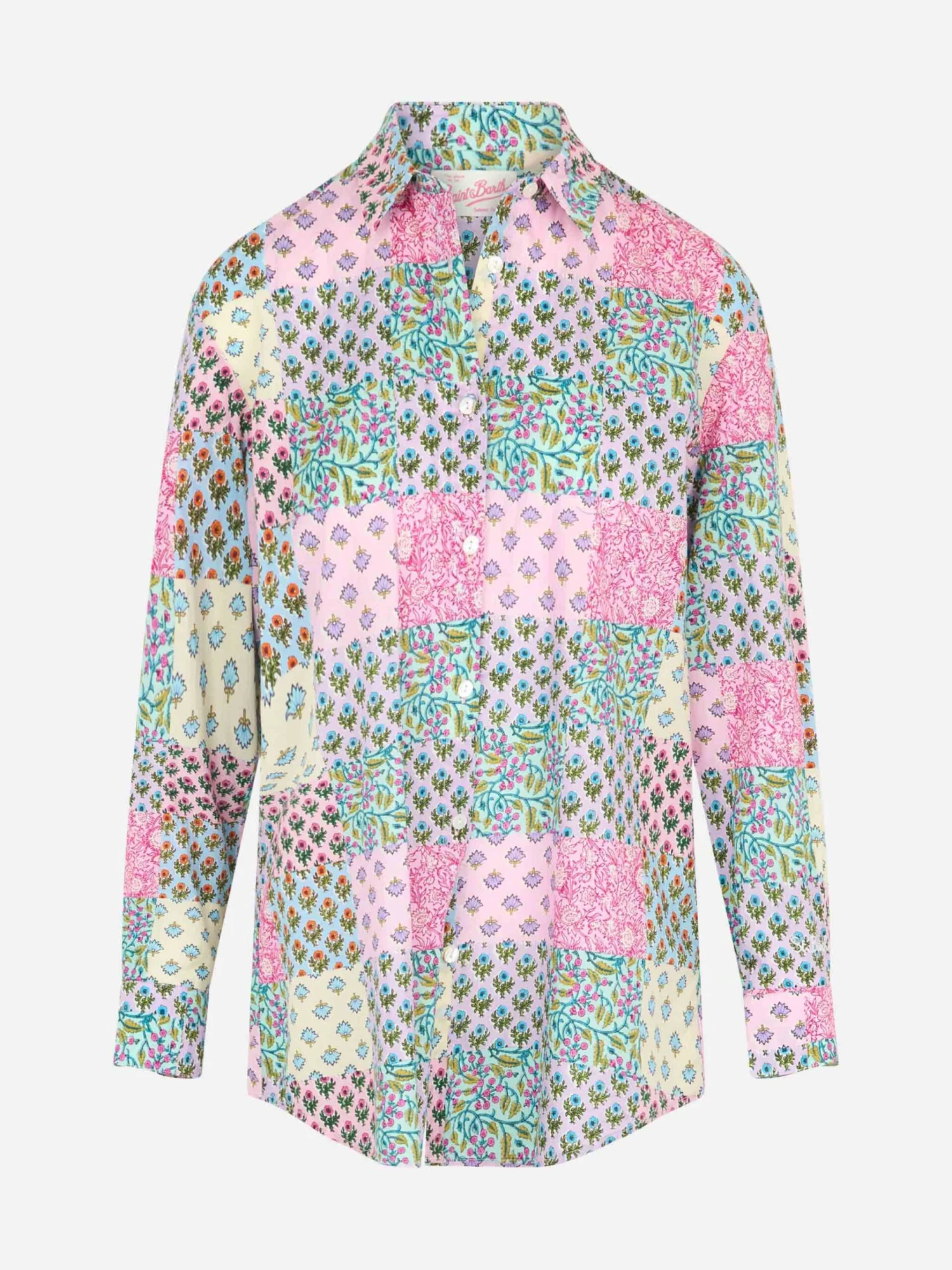 MC2 Saint Barth Woman Cotton Shirt Brigitte With Flower Print 6 MC2 Saint Barth Woman Cotton Shirt Brigitte With Flower Print - Image 4