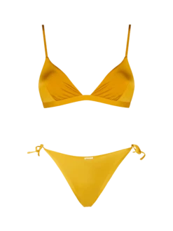 MC2 Saint Barth Woman Ochre Yellow Classic Triangle Bikini Brooke Virgo