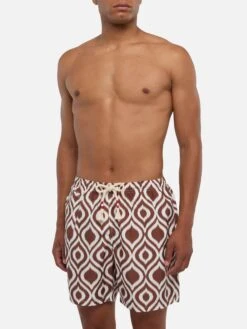 MC2 Saint Barth Man Swim Shorts With Pattern -MC2 Saint Barth Store UID CAP000100479B MAN SWIMSHORT BROWN MC2 MC2 20250704170012 1