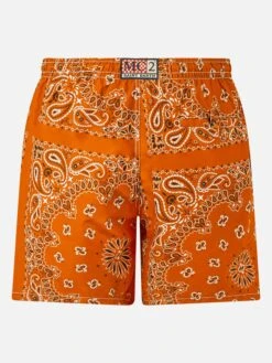 Alternative view of MC2 Saint Barth Man Swim Shorts With Orange Bandanna Print