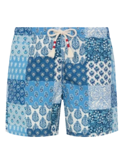 MC2 Saint Barth Mid-length Swim-shorts Caprese With Floral Patch Print