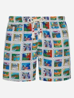 MC2 Saint Barth Man Swim Shorts With Summer Print | ALESSANDRO ENRIQUEZ SPECIAL EDITION