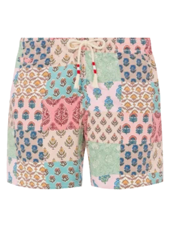 MC2 Saint Barth Mid-length Swim-shorts Caprese With Flower Patch Print